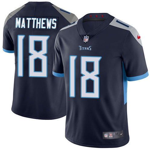 Nike Titans #18 Rishard Matthews Navy Blue Alternate Men's Stitched NFL Vapor Untouchable Limited Jersey